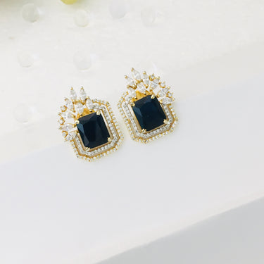 Blue Sapphire Stud Earrings Zayn Luxury Jewellery